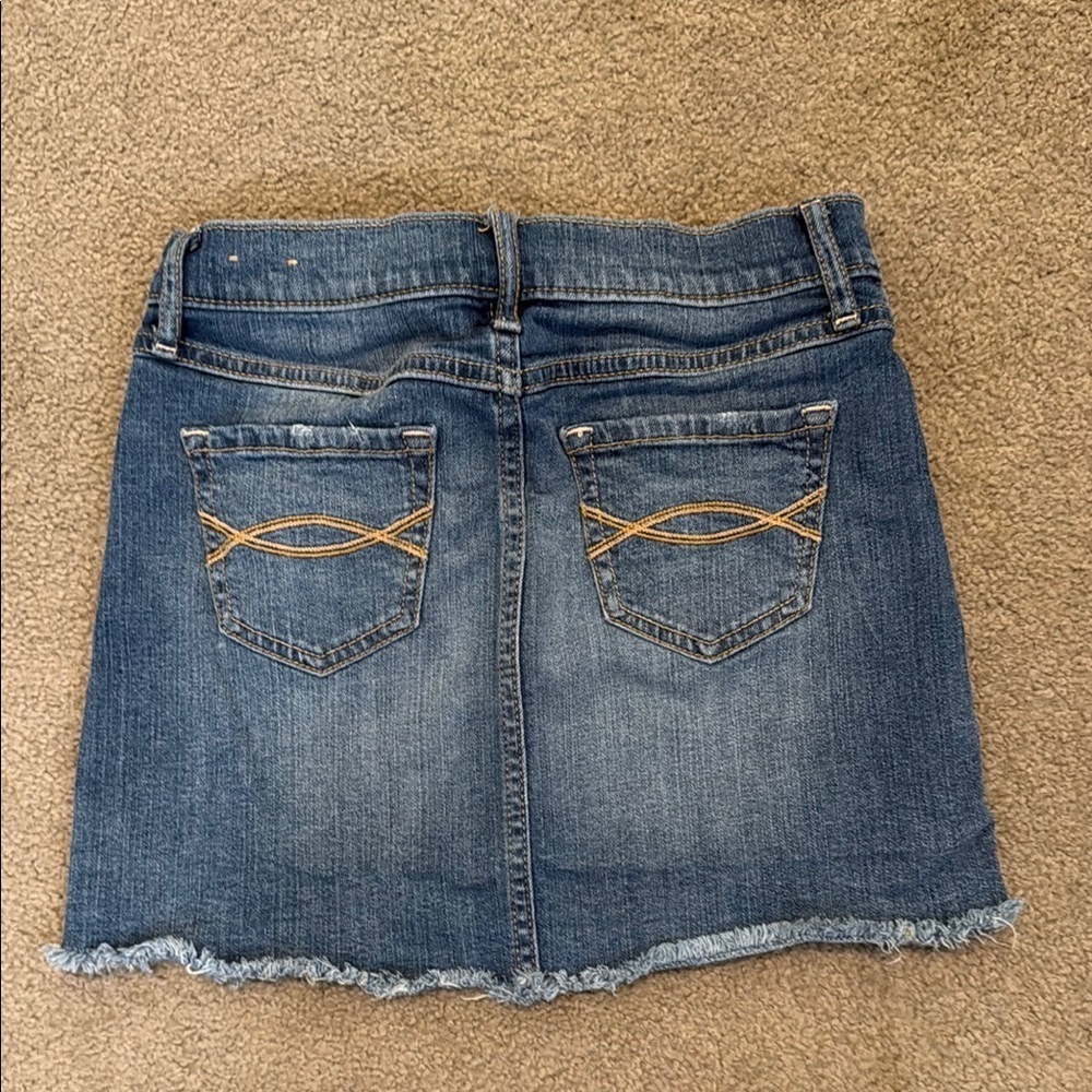 Abercrombie Kids Blue Distressed Mini Skirt Casual - Picture 4 of 6